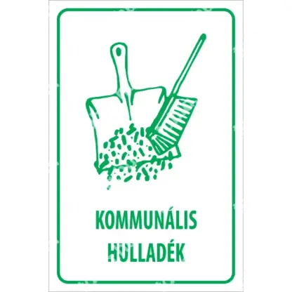 Kommunális hulladék matrica