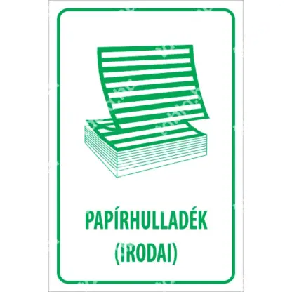 Papírhulladék (irodai) matrica
