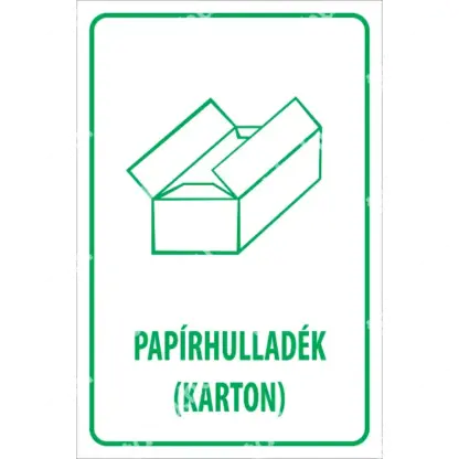 Papírhulladék (karton) matrica