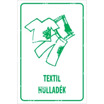 Textilhulladék matrica