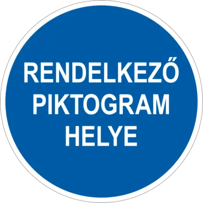Rendelkező jelzés padlójelölő (választható piktogram vagy szöveg)