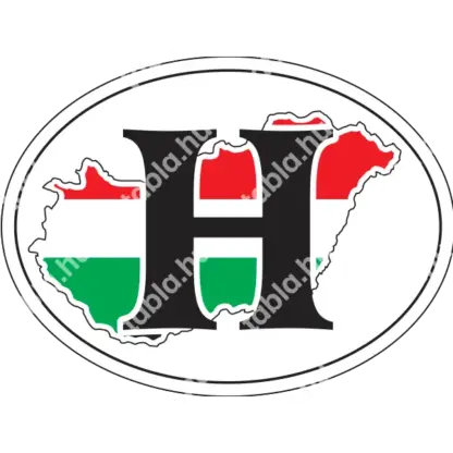 H országjel matrica (térképes)