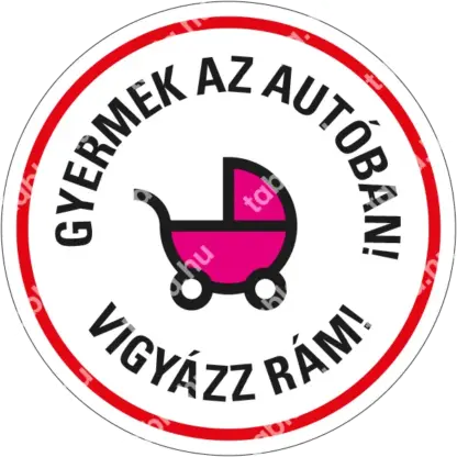 Gyermek az autóban! matrica (lány)