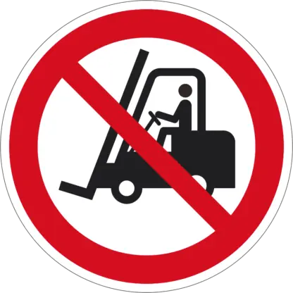 Szállítóeszközzel behajtani tilos! matrica (ISO 7010-P006 piktogram)