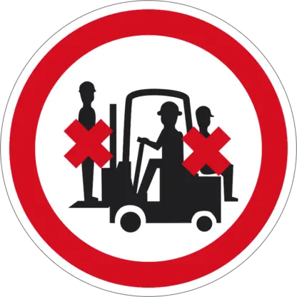 Személyt szállítani tilos! matrica (piktogram)