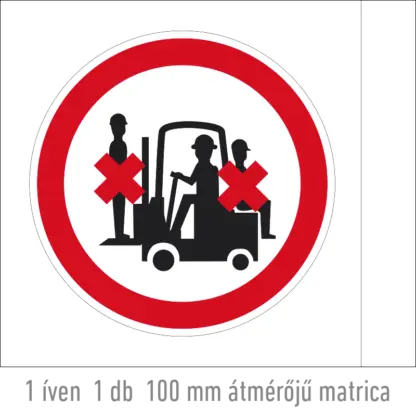 Személyt szállítani tilos! matrica (piktogram)