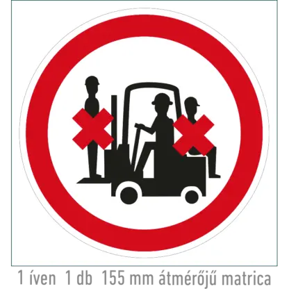 Személyt szállítani tilos! matrica (piktogram)