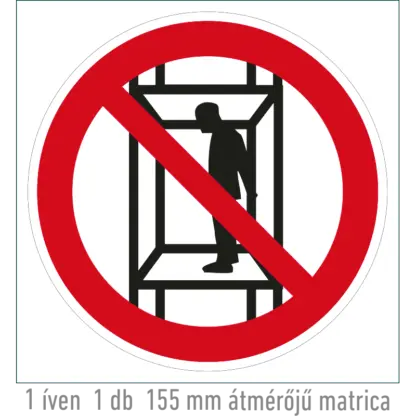 A fülkébe lépni tilos! matrica (piktogram)