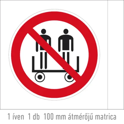 A kocsin utazni tilos! matrica (piktogram)