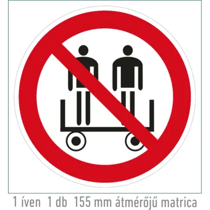 A kocsin utazni tilos! matrica (piktogram)