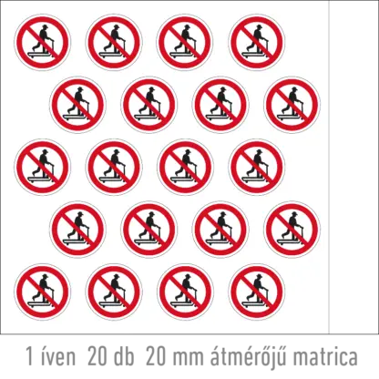 Anyagmozgató gépen közlekedni tilos! matrica (piktogram)