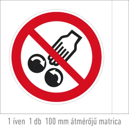 Mozgó gépbe nyúlni tilos! matrica (piktogram)