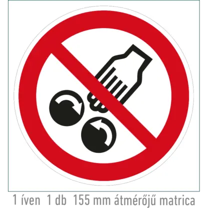 Mozgó gépbe nyúlni tilos! matrica (piktogram)