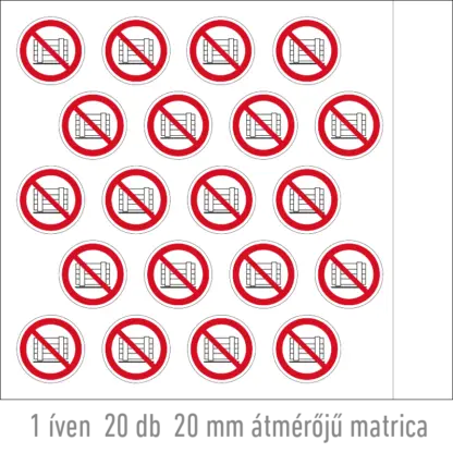 Eltorlaszolni tilos! matrica (ISO 7010-P023 piktogram)
