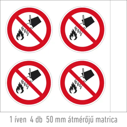 Vízzel oltani tilos! matrica (ISO 7010-P011 piktogram)