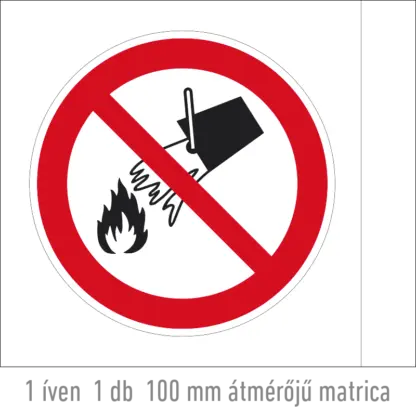 Vízzel oltani tilos! matrica (ISO 7010-P011 piktogram)