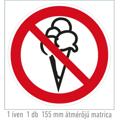 Fagylalttal belépni tilos! matrica (piktogram)