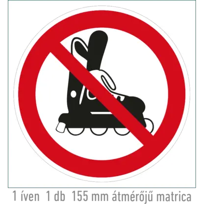 Görkorcsolyázni tilos! matrica (piktogram)