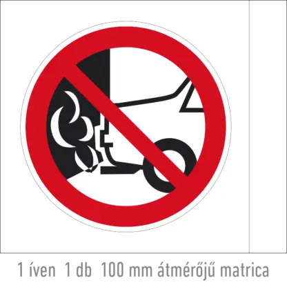 Motort járatni tilos! matrica (piktogram)