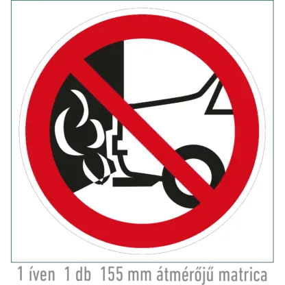 Motort járatni tilos! matrica (piktogram)