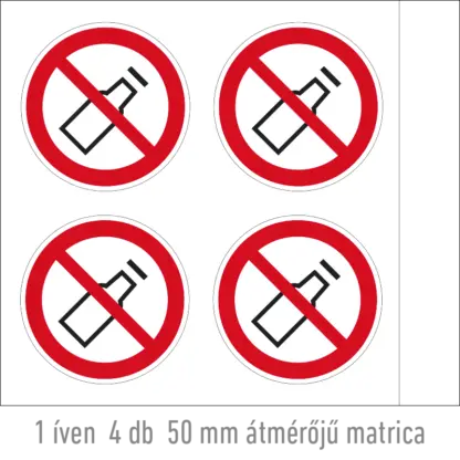 Üveget kidobni tilos! matrica (piktogram)