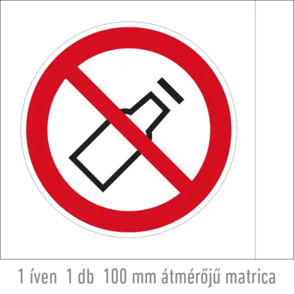 Üveget kidobni tilos! matrica (piktogram)