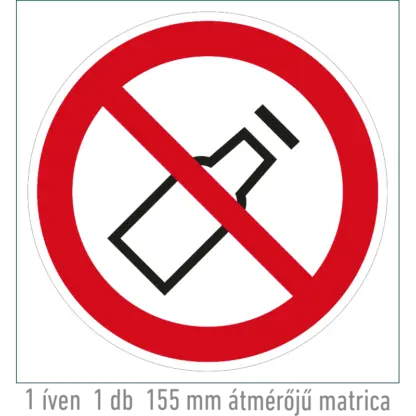 Üveget kidobni tilos! matrica (piktogram)