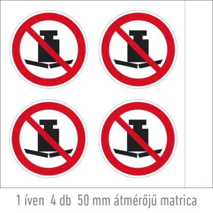 Nagy súly elhelyezése tilos! matrica (ISO 7010-P012 piktogram)