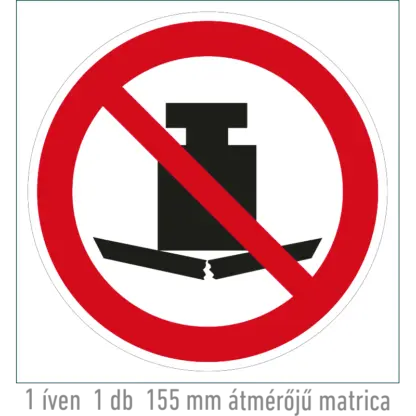 Nagy súly elhelyezése tilos! matrica (ISO 7010-P012 piktogram)