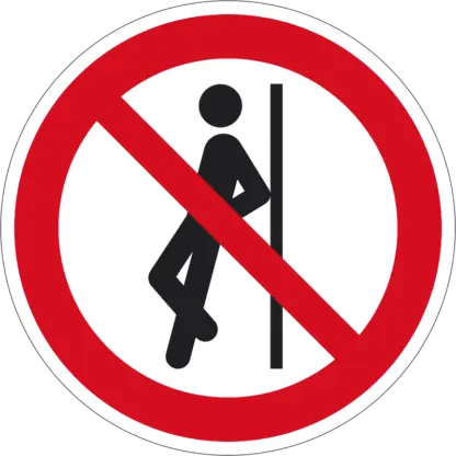 Nekidőlni tilos! matrica (ISO 7010-P041 piktogram)