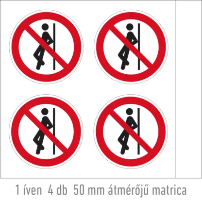 Nekidőlni tilos! matrica (ISO 7010-P041 piktogram)