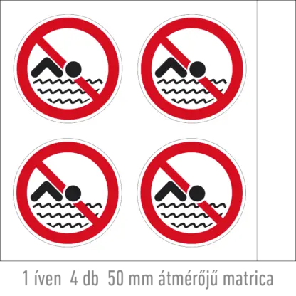 Fürödni tilos! matrica (piktogram)