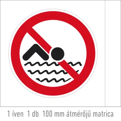 Fürödni tilos! matrica (piktogram)