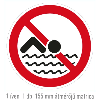 Fürödni tilos! matrica (piktogram)