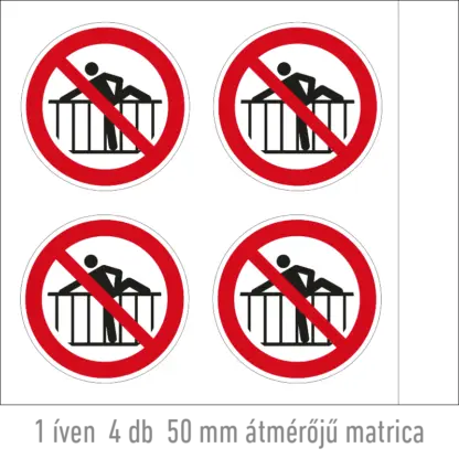 Átmászni tilos! matrica (ISO 7010-P071 piktogram)