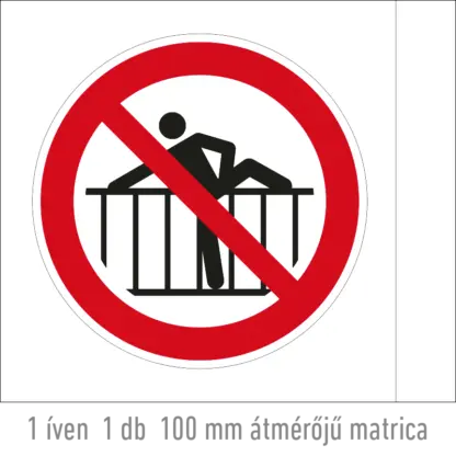 Átmászni tilos! matrica (ISO 7010-P071 piktogram)
