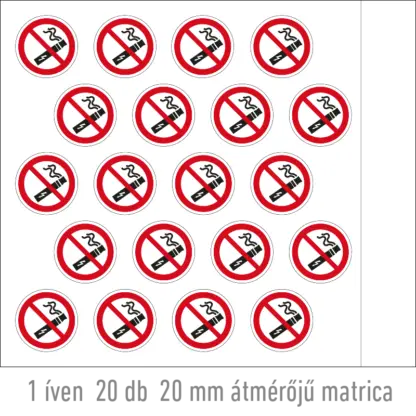 E-cigaretta használata tilos! matrica (piktogram)