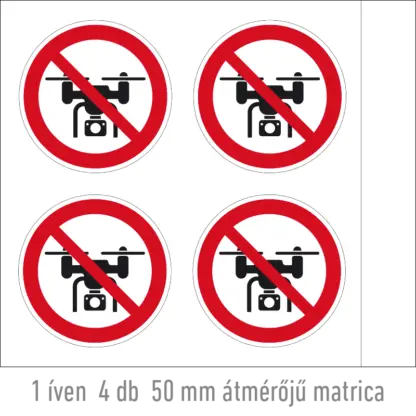 Drónok használata tilos! matrica (piktogram)