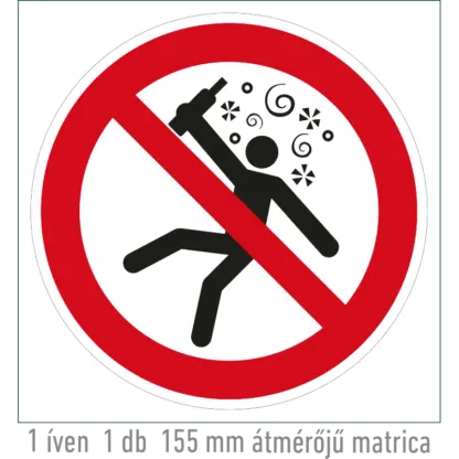 Ittas állapotban belépni tilos! matrica (ISO 7010-P043 piktogram)