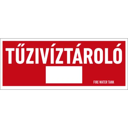 Tűzivíztároló sorszámozható matrica / tábla (felirat)