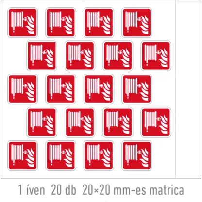Tűzivíz tömlő matrica / tábla (ISO 7010-F002 piktogram)