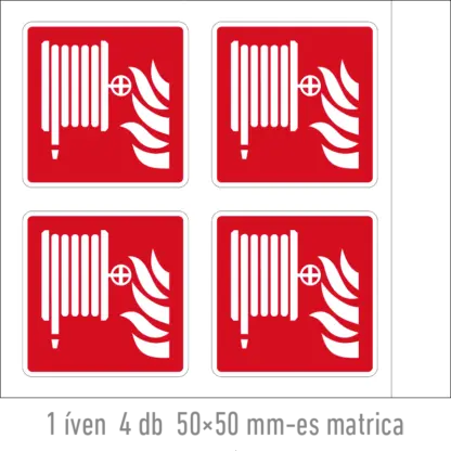 Tűzivíz tömlő matrica / tábla (ISO 7010-F002 piktogram)