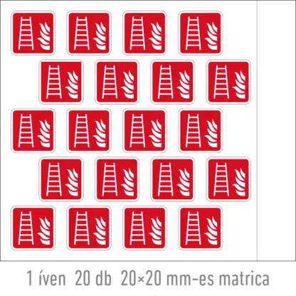 Tűzoltólétra matrica / tábla (ISO 7010-F003 piktogram)