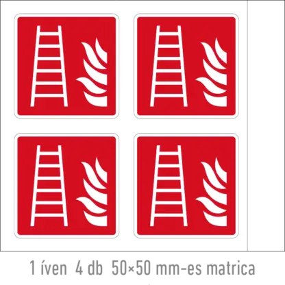 Tűzoltólétra matrica / tábla (ISO 7010-F003 piktogram)