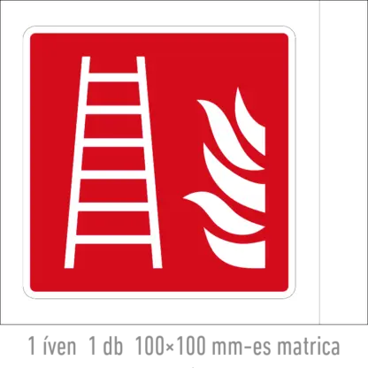 Tűzoltólétra matrica / tábla (ISO 7010-F003 piktogram)