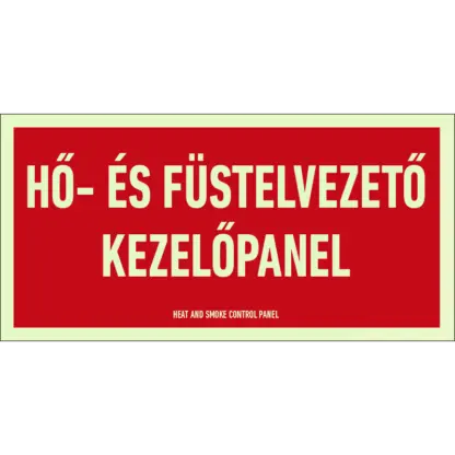 Hő- és füstelvezető kezelőpanel matrica / tábla (felirat)
