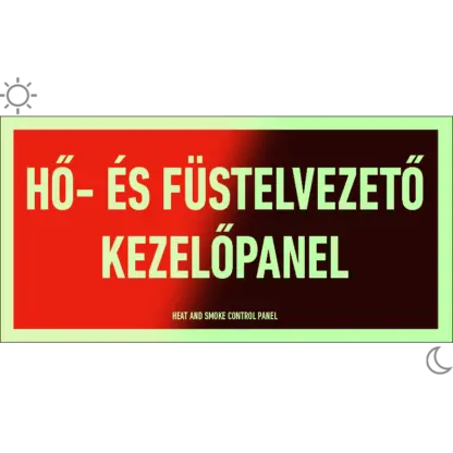Hő- és füstelvezető kezelőpanel matrica / tábla (felirat)