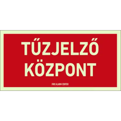 Tűzjelző központ matrica / tábla (felirat)
