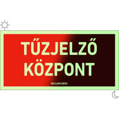 Tűzjelző központ matrica / tábla (felirat)