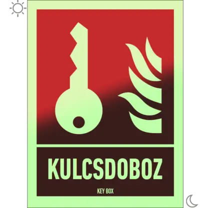 Kulcsdoboz matrica / tábla (piktogram + felirat)
